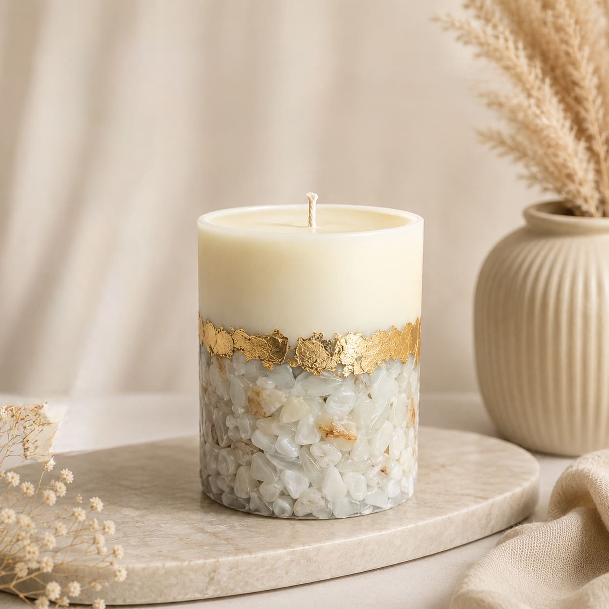 Stone Pillar Candle